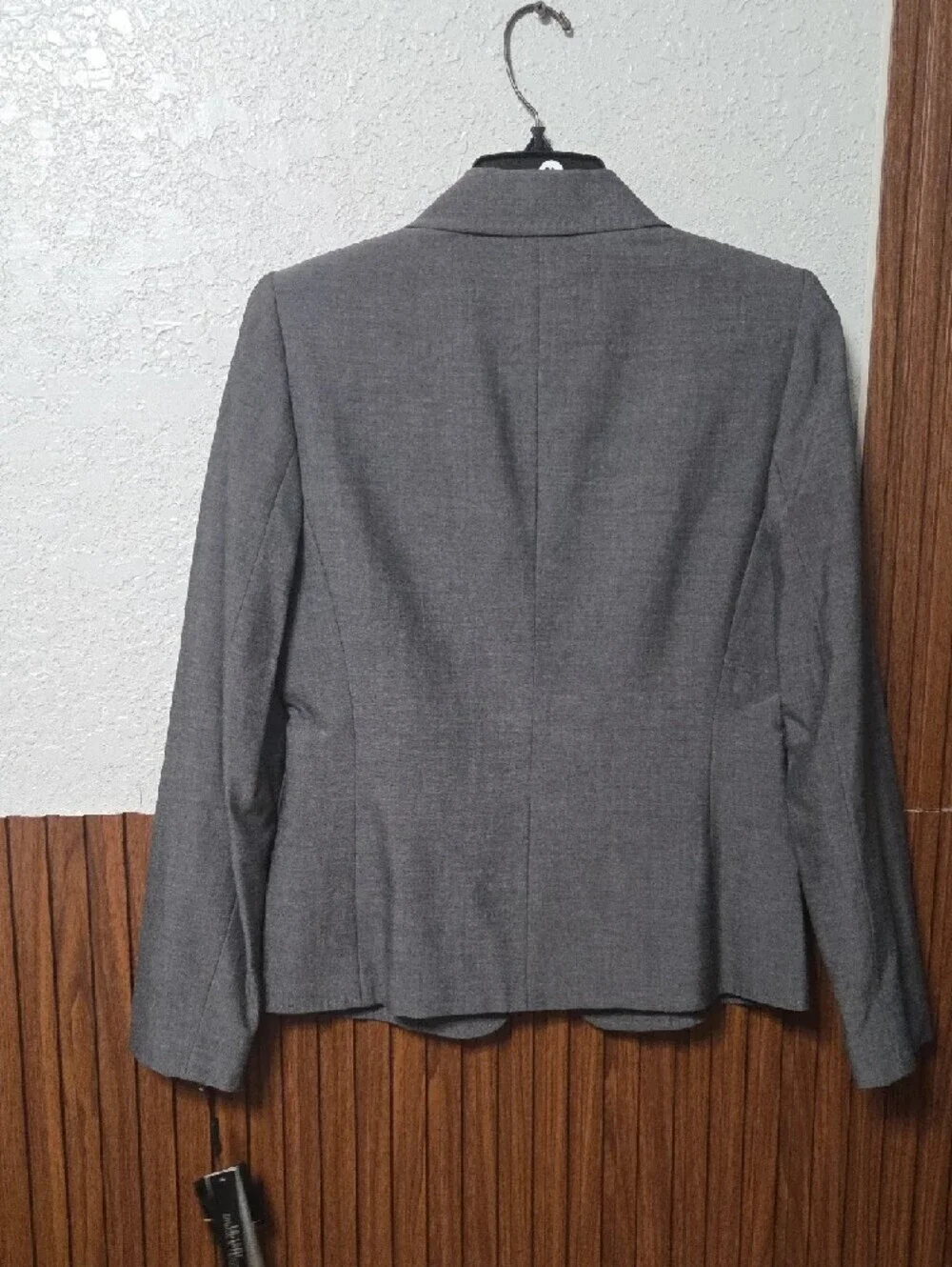 Tahari ASL Charcoal Gray Tailored Single-Button Jacket
